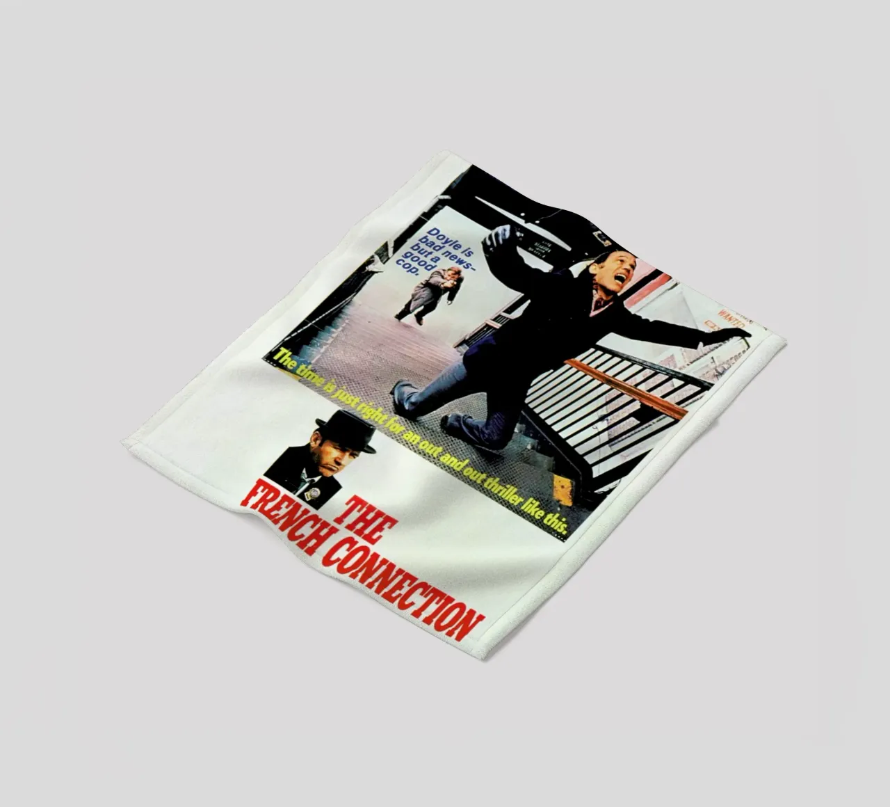 ‘The French Connection’ Retro Movie Poster coperta in pile da Gallery Print and Art Limited