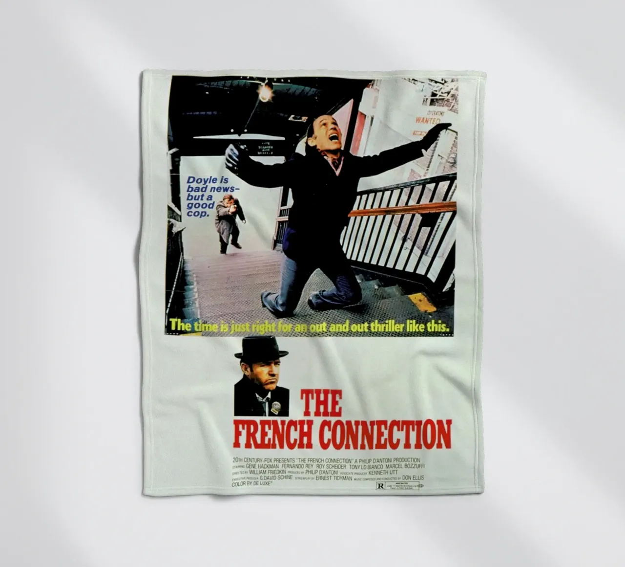 ‘The French Connection’ Retro Movie Poster coperta in pile da Gallery Print and Art Limited
