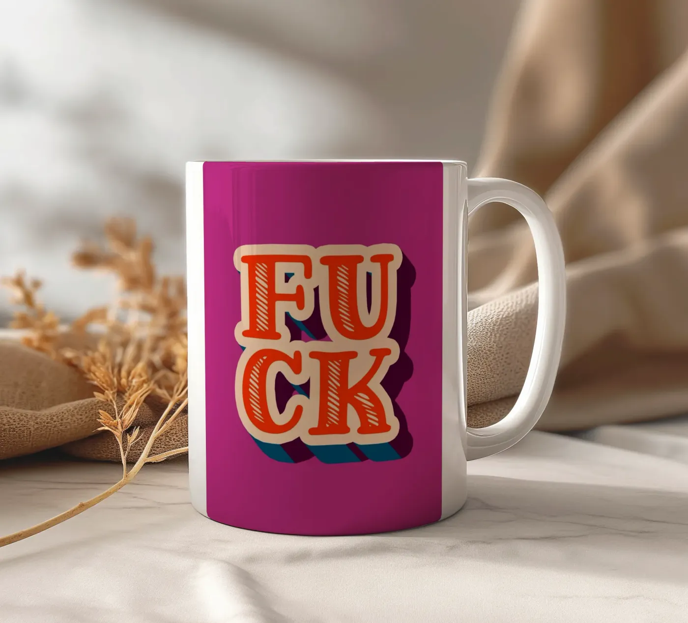 f**k! ceramic mug by pixelflow