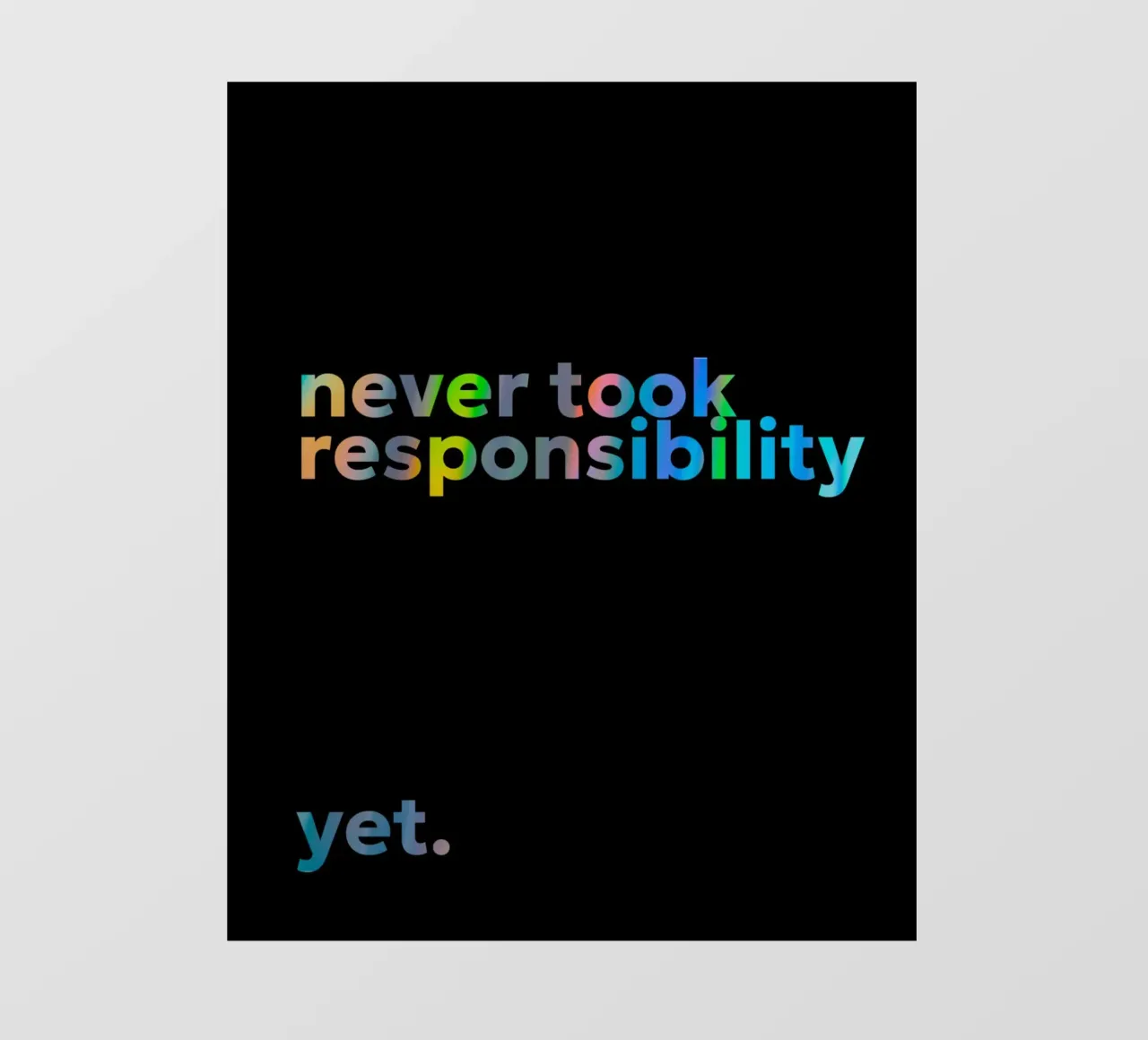 responsibility telo in pvc da Ambition Wall
