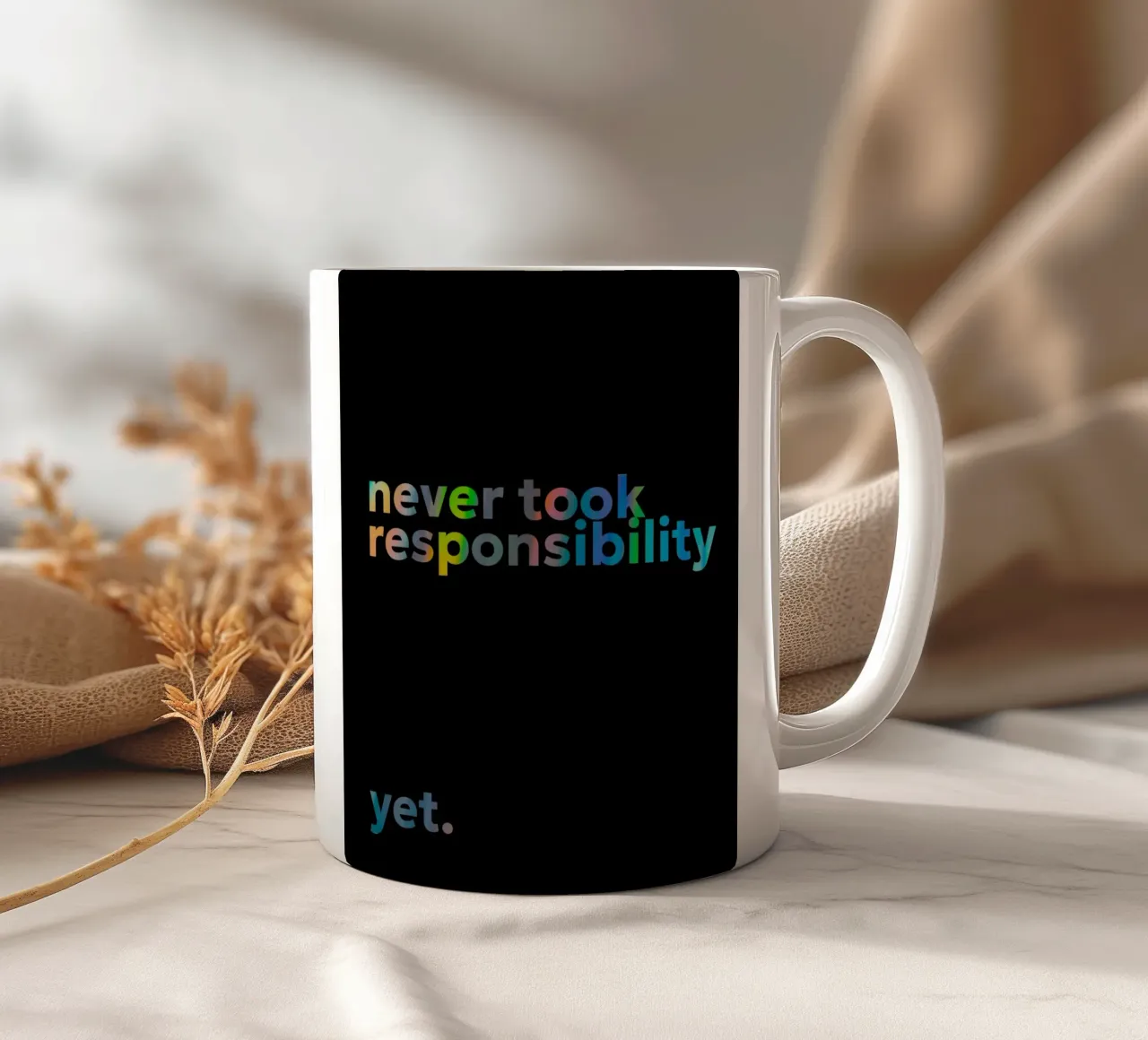 responsibility tazza in ceramica da Ambition Wall