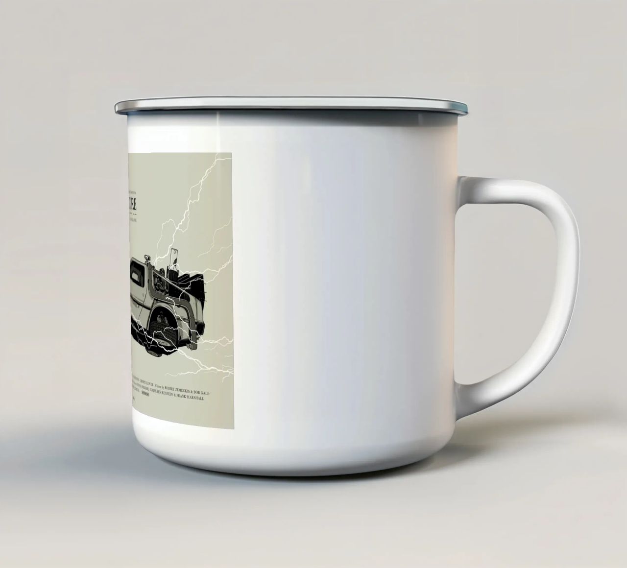B T T F tazza in smalto da Cranio Dsgn