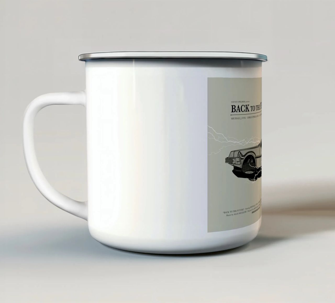 B T T F tazza in smalto da Cranio Dsgn