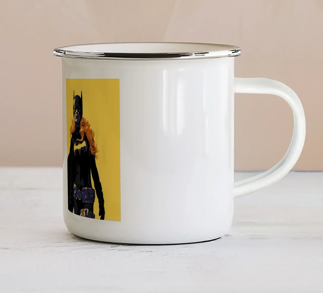 BATGIRL tazza in smalto da Cranio Dsgn