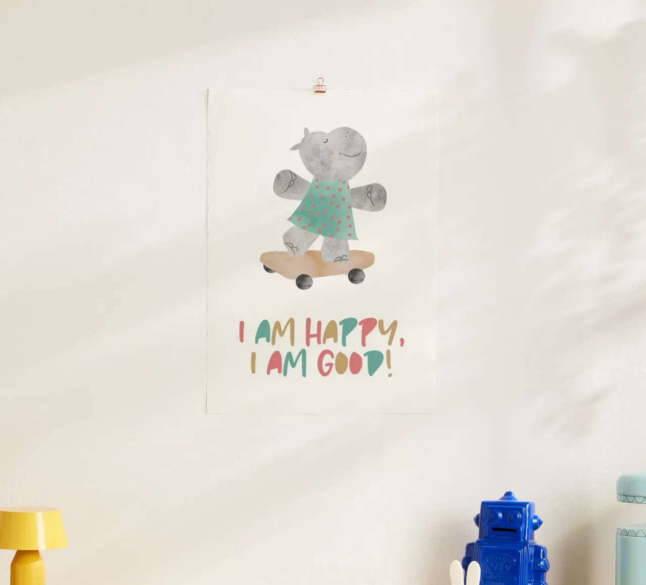 Skating Hippo poster da maramirage