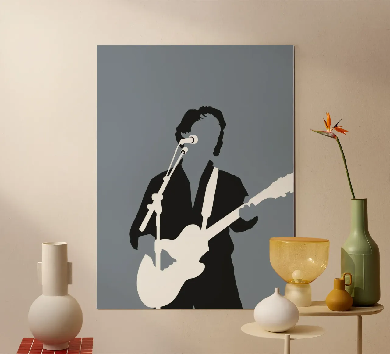 No097 PAUL SIMON carta hahnemühle da Iconic Rockstars