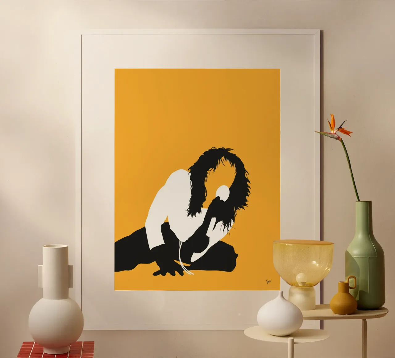 No104 KATE BUSH poster con telaio in alluminio da Iconic Rockstars