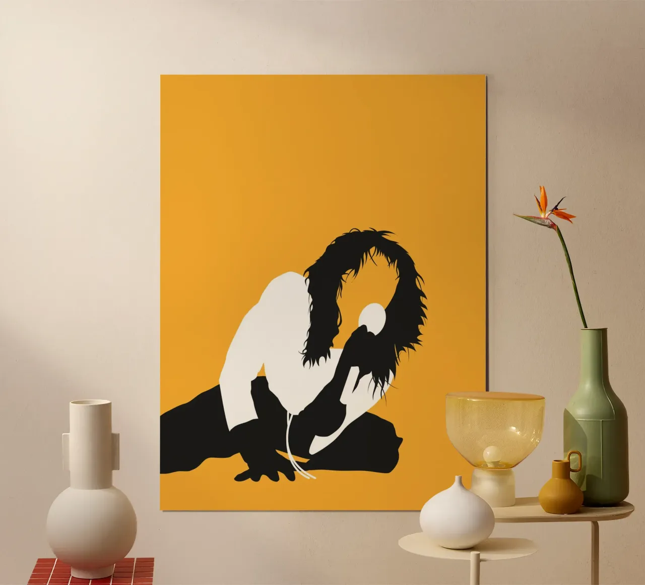 No104 KATE BUSH poster con telaio in alluminio da Iconic Rockstars