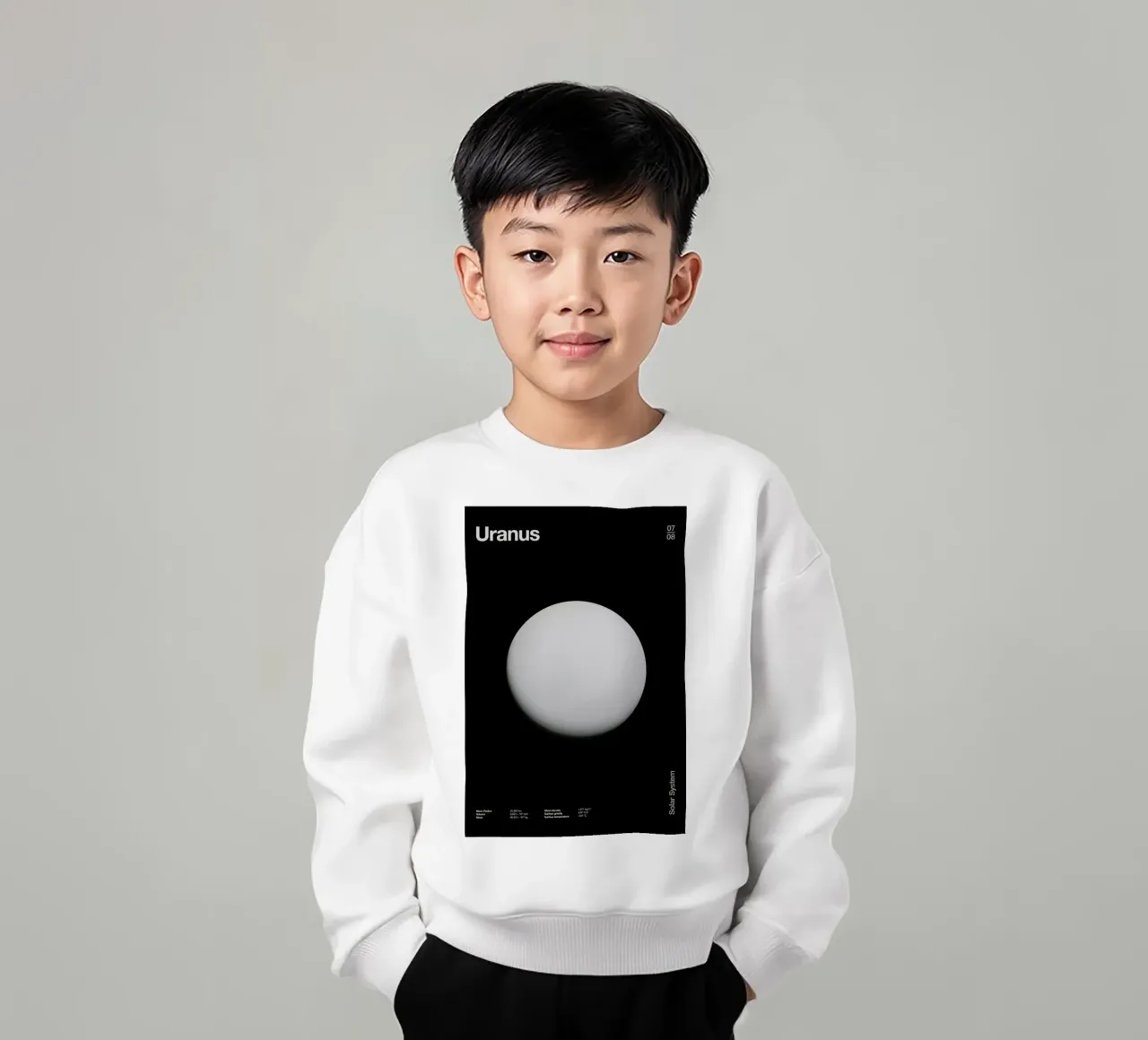 Uranus felpa bambino da Florent Bodart