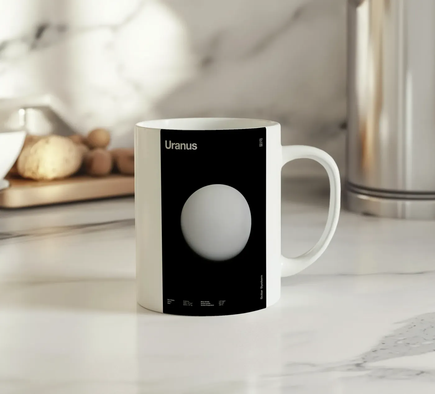 Uranus ceramic mug by Florent Bodart