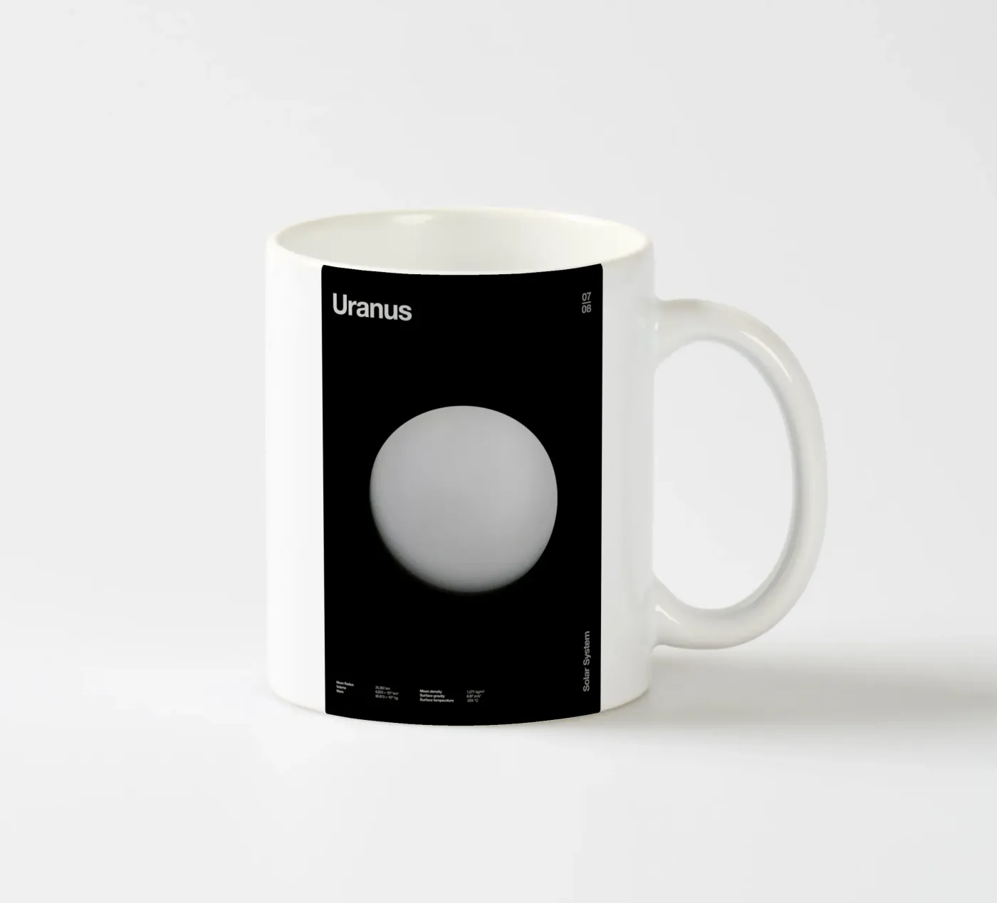 Uranus ceramic mug by Florent Bodart