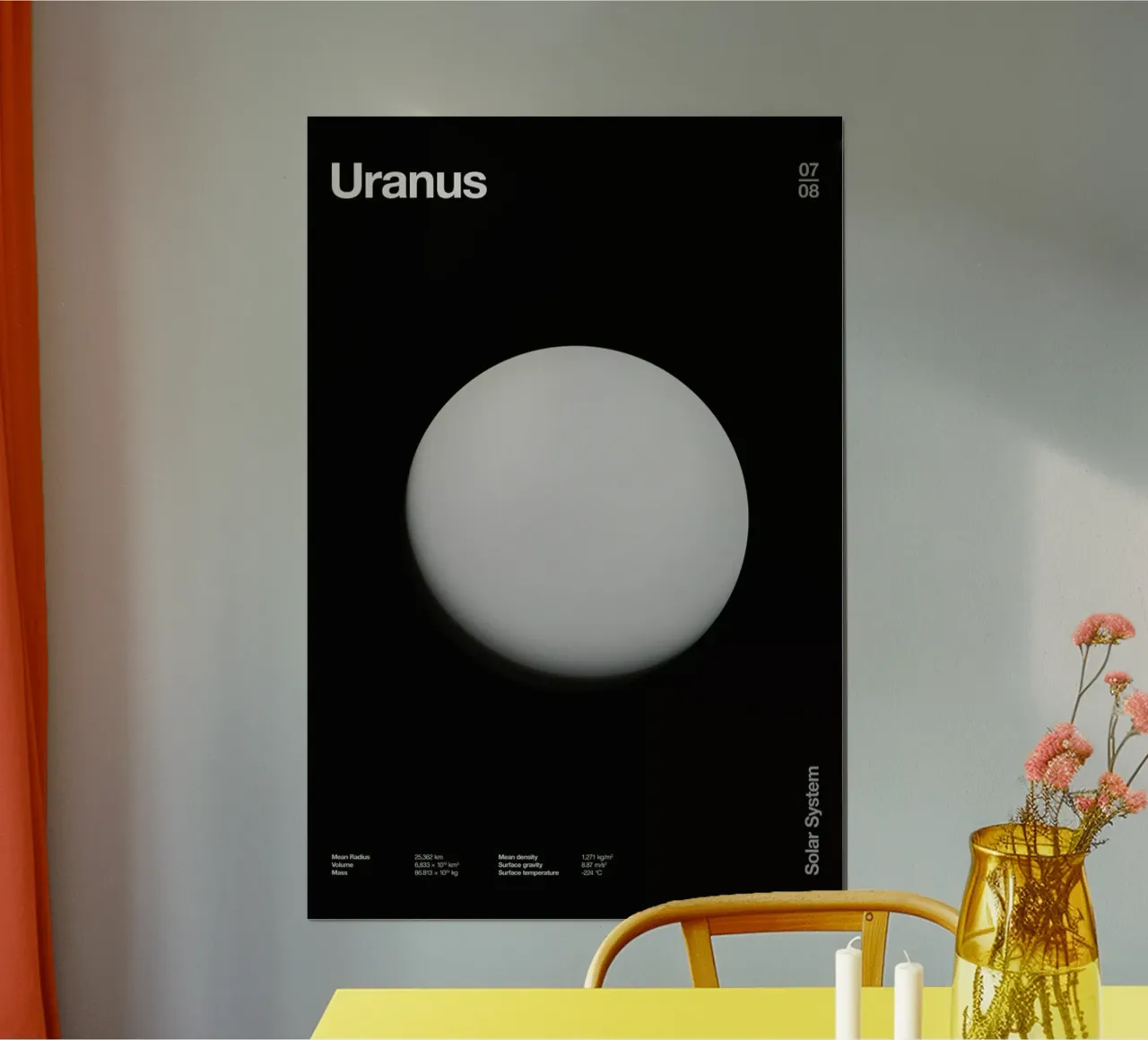 Uranus poster con telaio in plastica da Florent Bodart