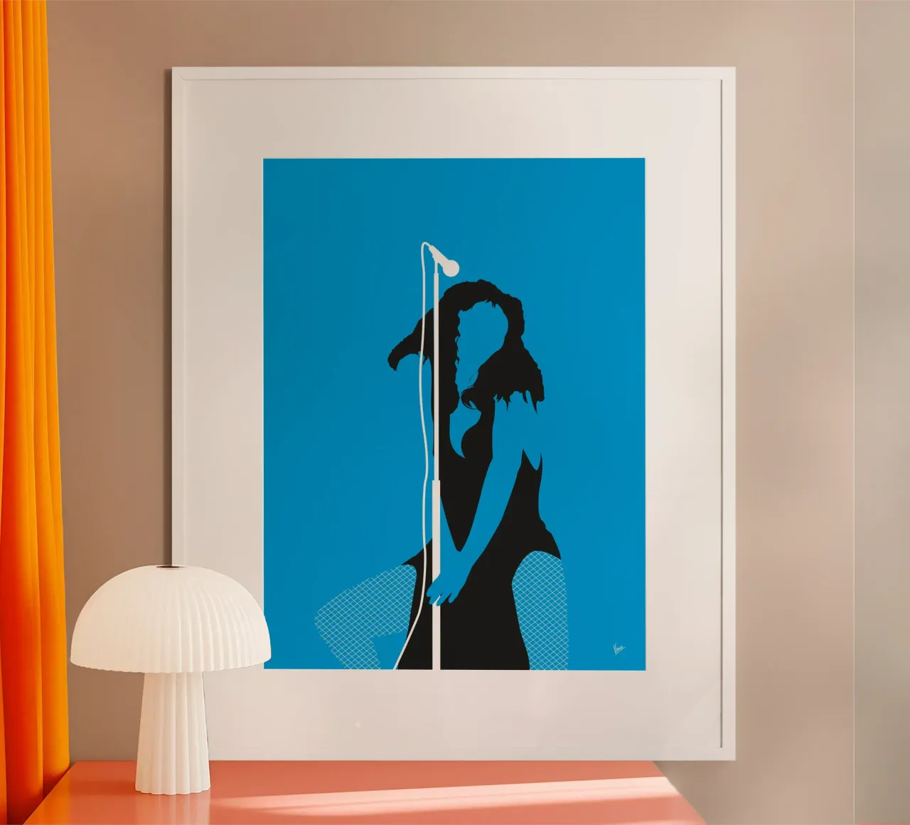 No109 DONNA SUMMER poster con telaio in plastica da Iconic Rockstars