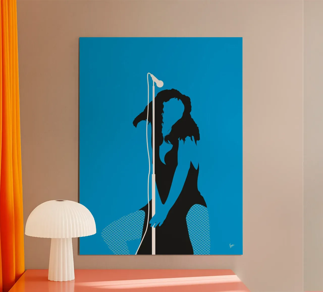 No109 DONNA SUMMER poster con telaio in plastica da Iconic Rockstars