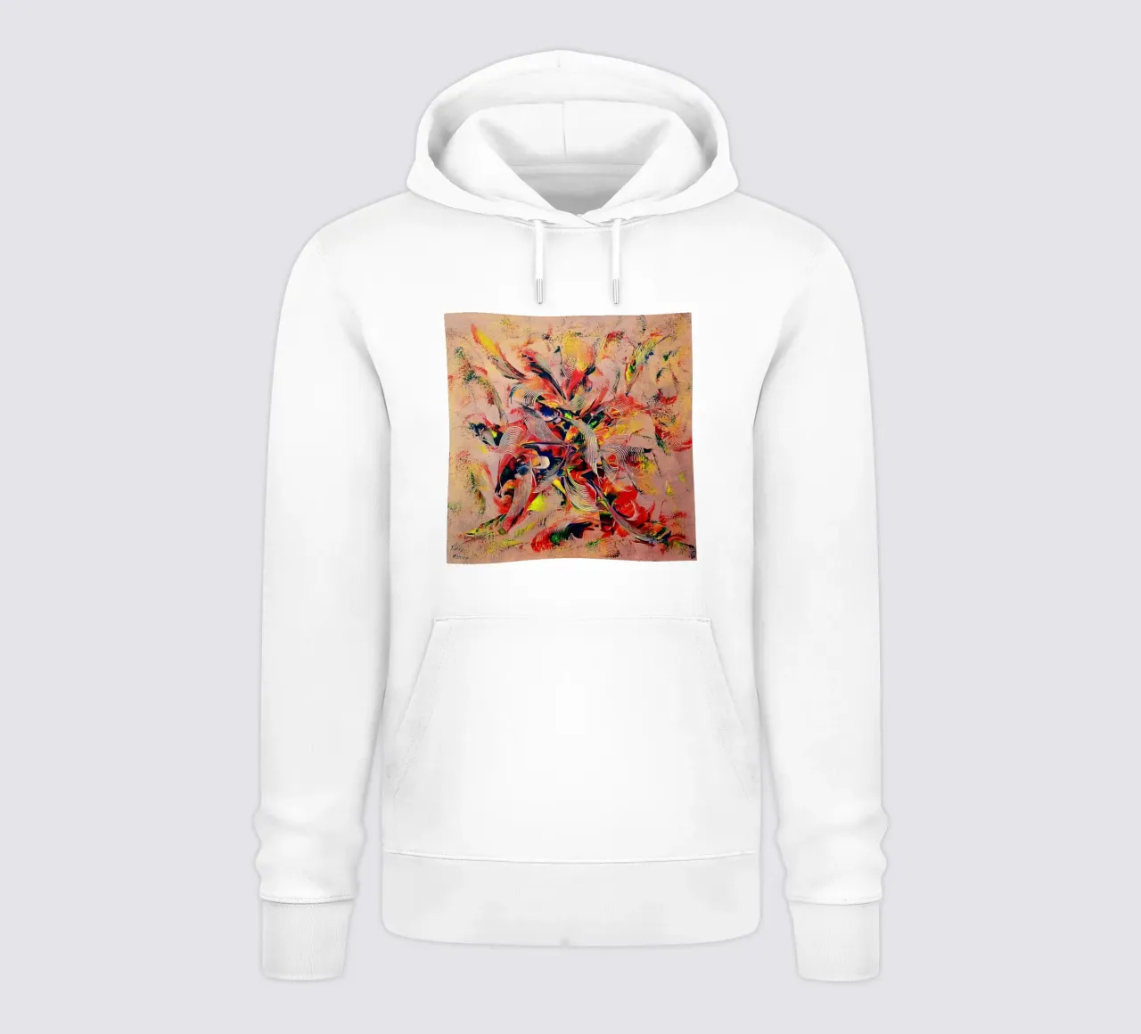 CRAZY ROCK'N ROLL felpa con cappuccio da Thierry Vobmann Abstract painting