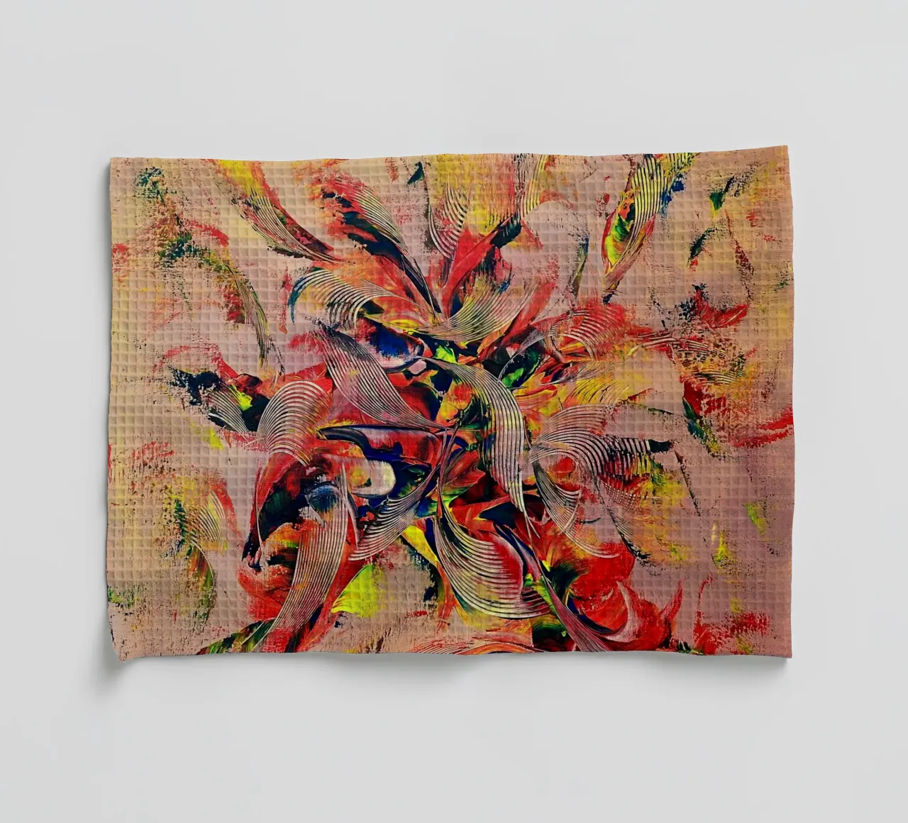 CRAZY ROCK'N ROLL tea towel by Thierry Vobmann Abstract painting