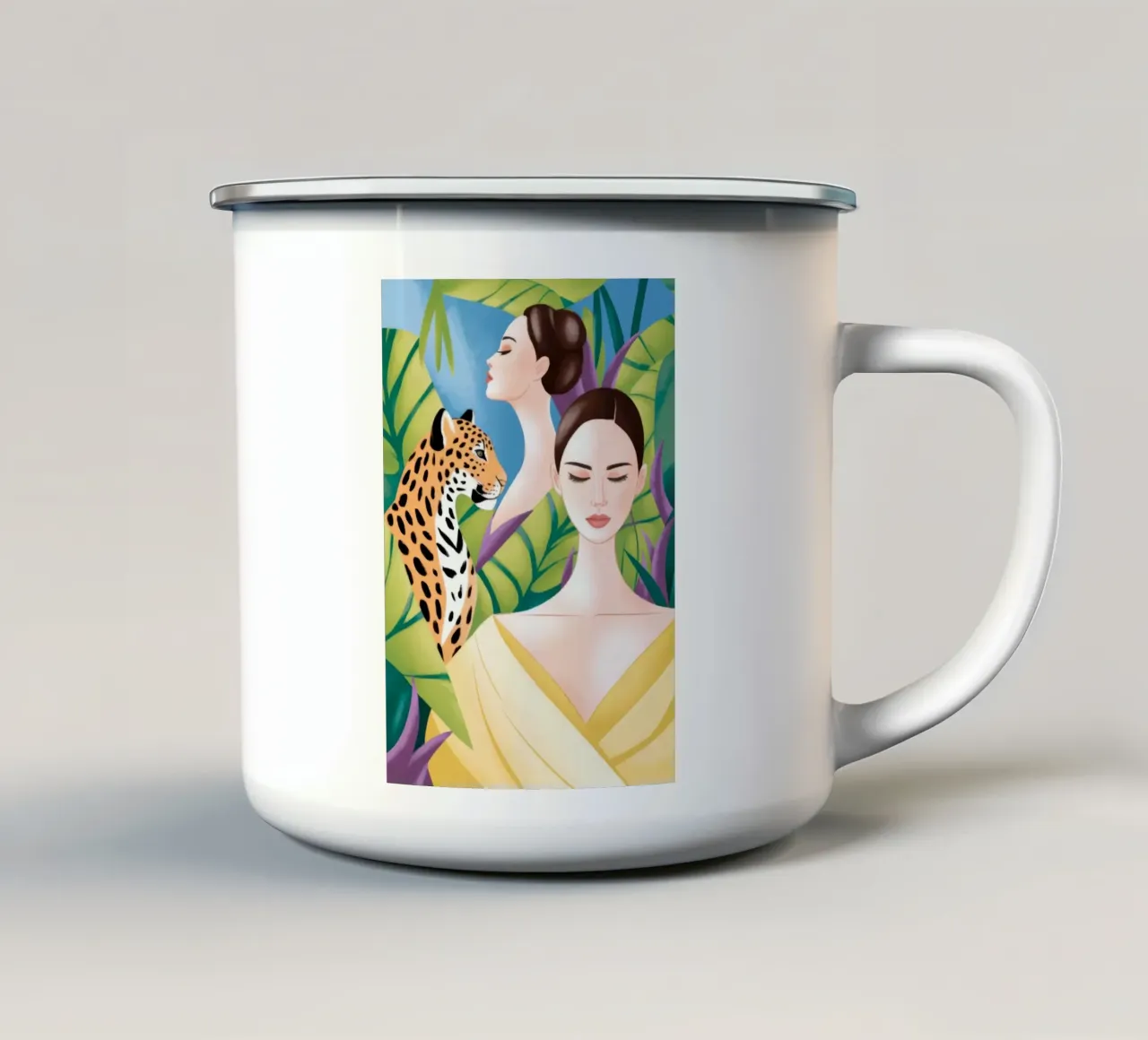 Bellezza della giungla tazza in smalto da Atelier Tiga