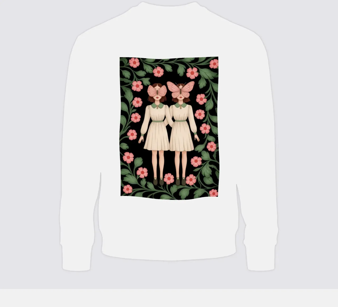 Gemelli floreali simmetrici felpa da Atelier Tiga