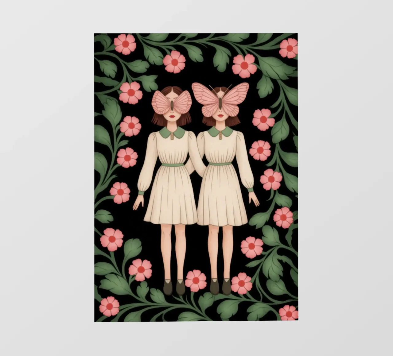 Symmetrical Floral Twins photo wallpaper by Atelier Tiga