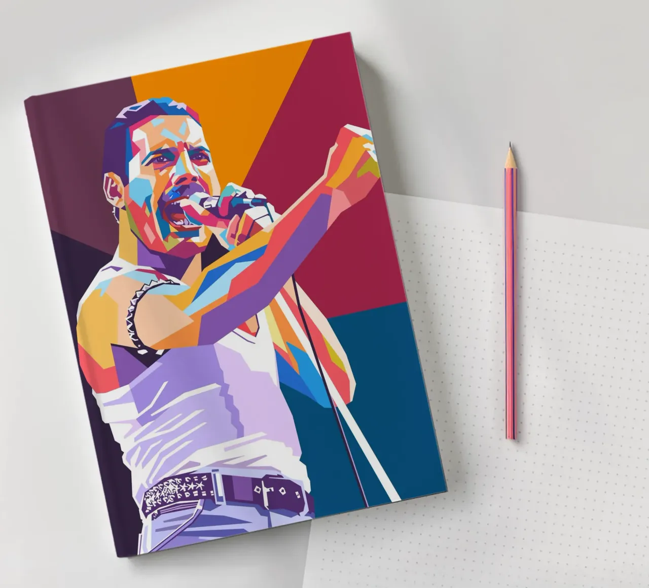 Freddie Mercury art notebook by Hantamrata