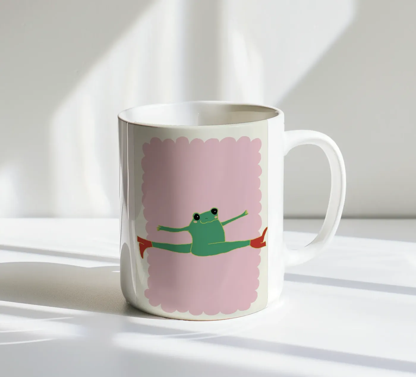 flying frog ceramic mug by thesoulhugclub