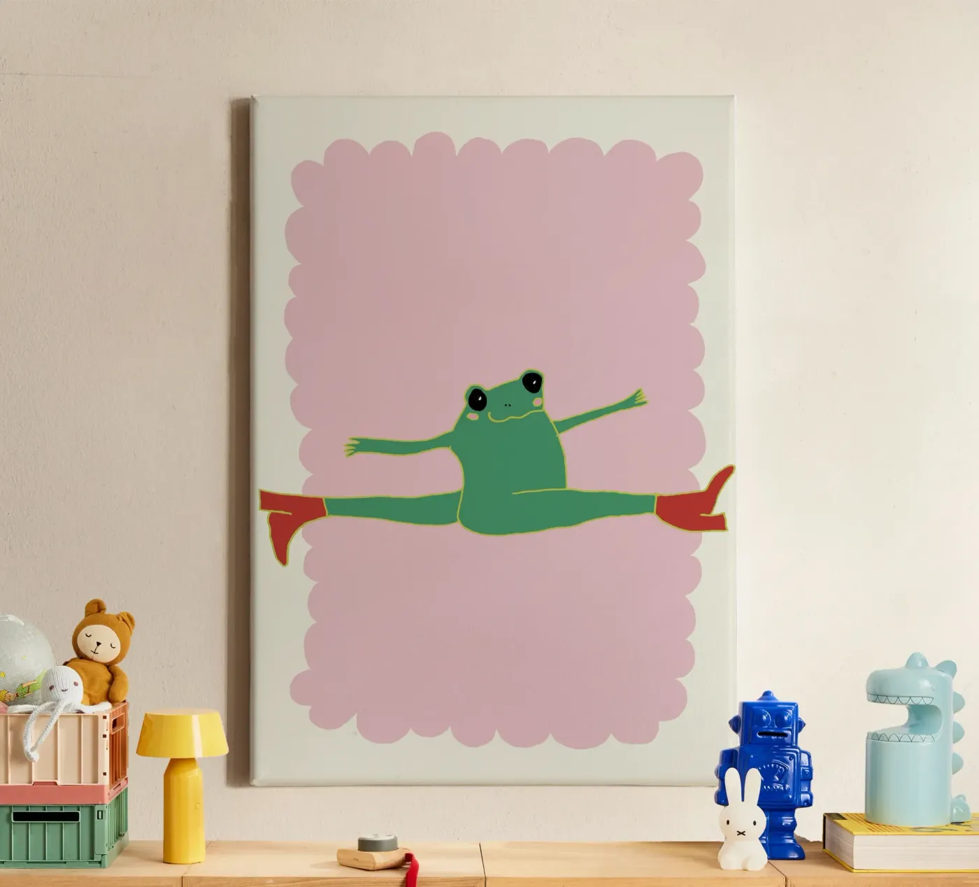 flying frog canvas by thesoulhugclub