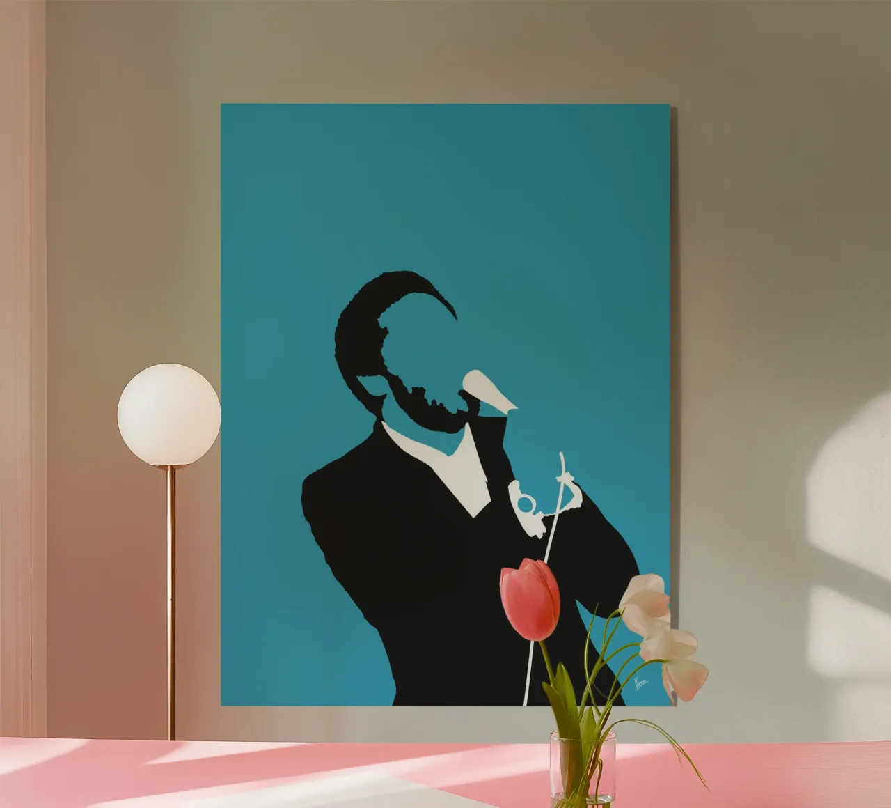 No135 AL GREEN acrylic glass by Iconic Rockstars