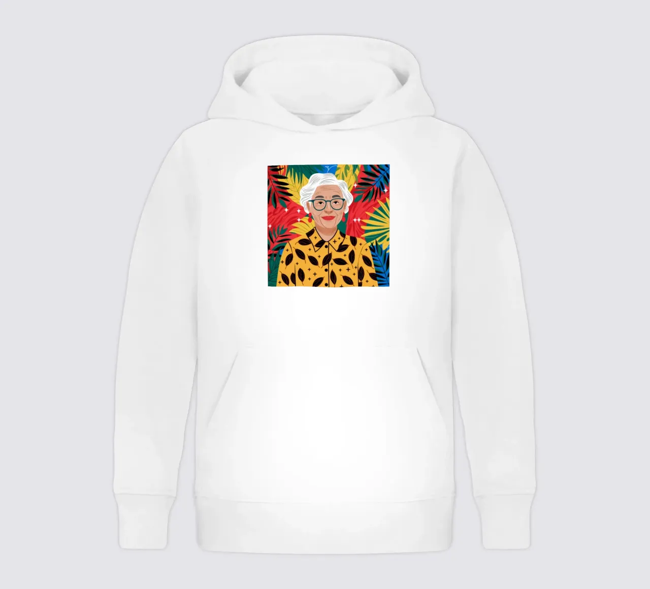 Levendige tropische vlier kinder hoodie van Atelier Tiga