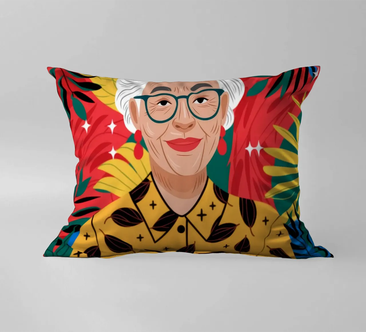 Sambuco tropicale vibrante cuscino da Atelier Tiga