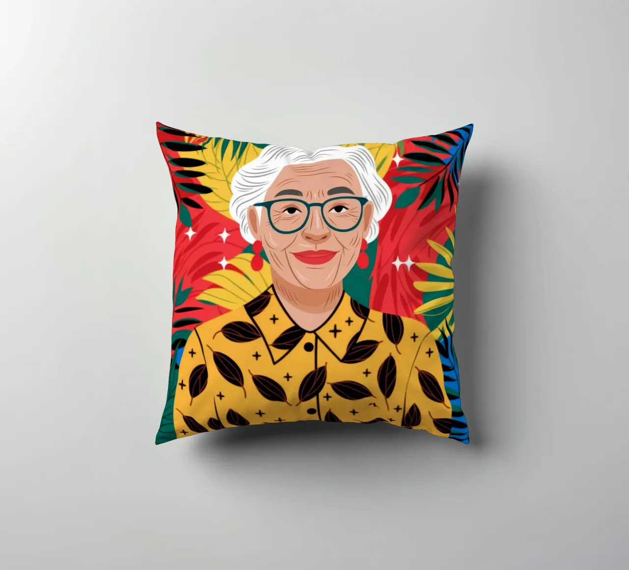 Sambuco tropicale vibrante cuscino da Atelier Tiga