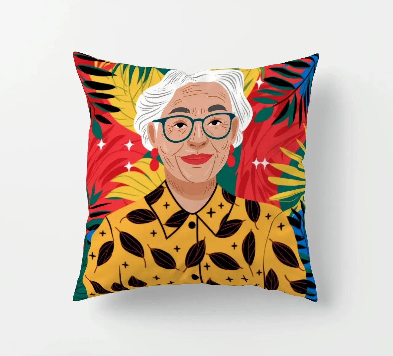 Sambuco tropicale vibrante cuscino da Atelier Tiga