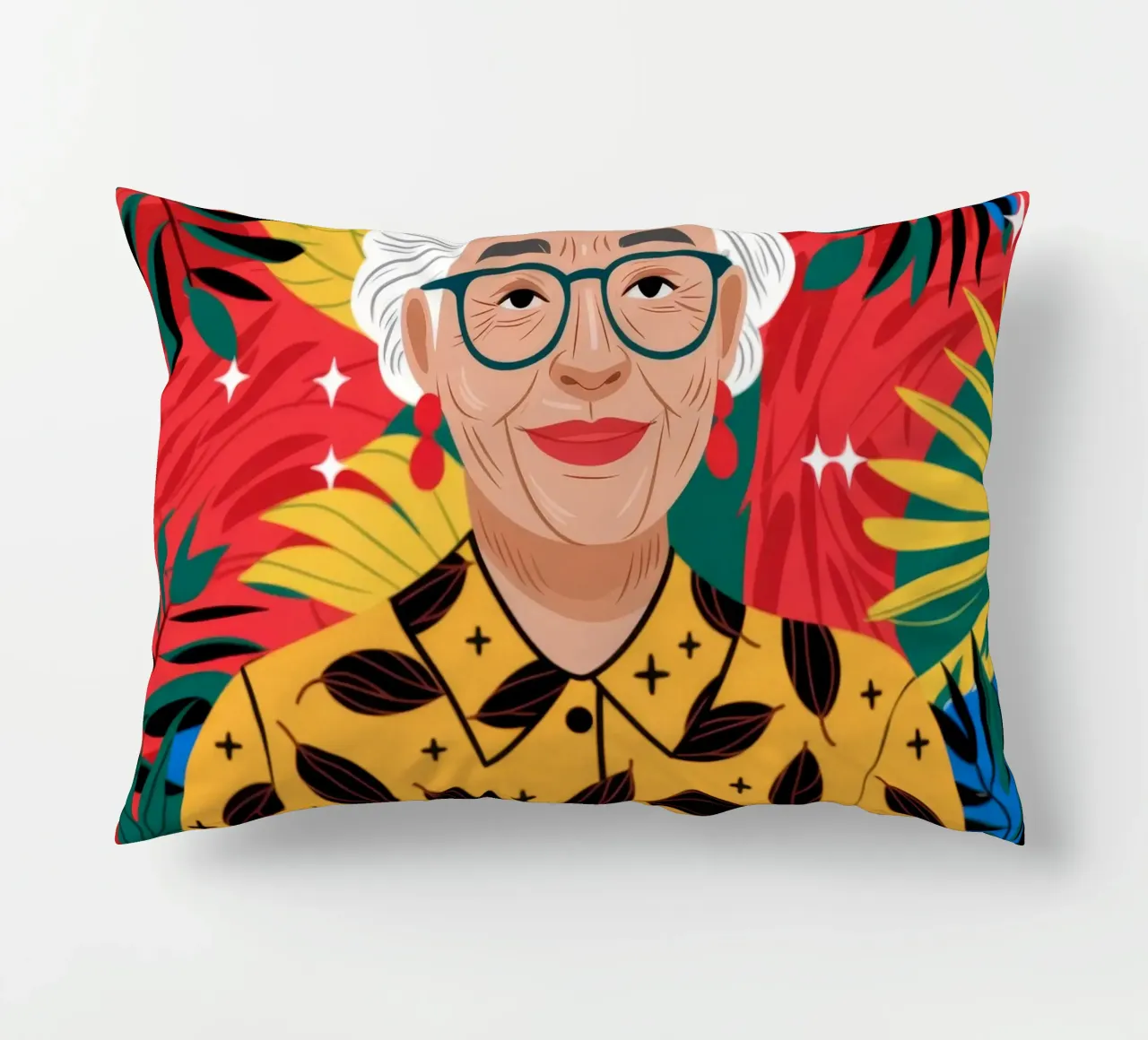 Sambuco tropicale vibrante cuscino da Atelier Tiga