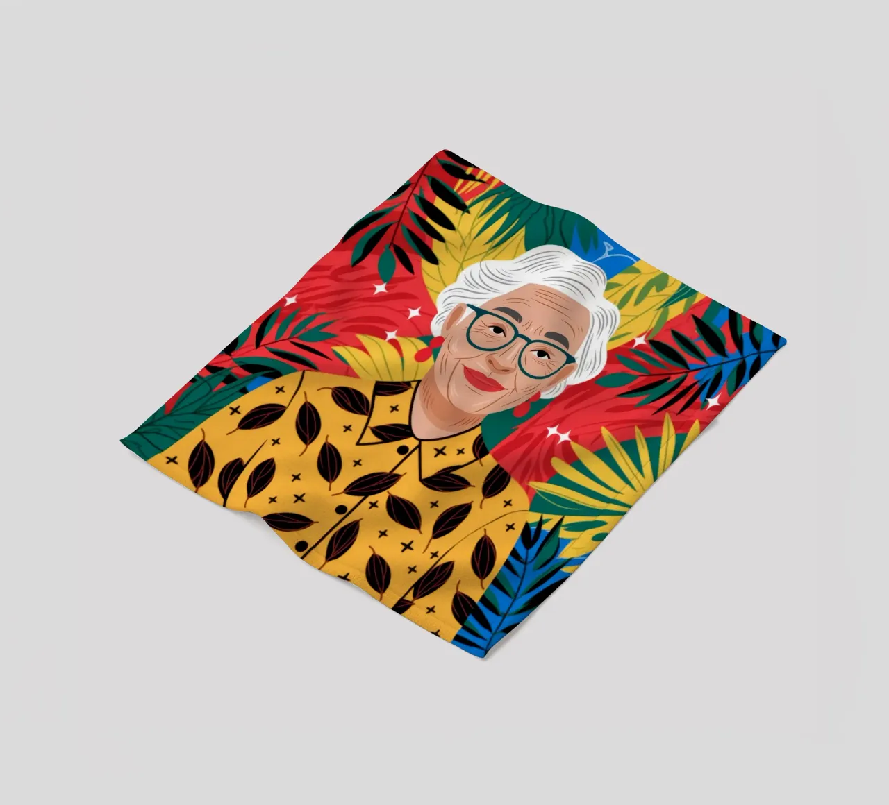 Sambuco tropicale vibrante coperta in pile da Atelier Tiga