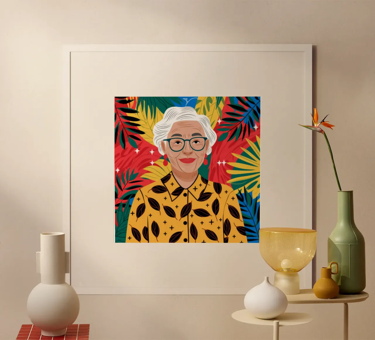 Sambuco tropicale vibrante carta hahnemühle da Atelier Tiga
