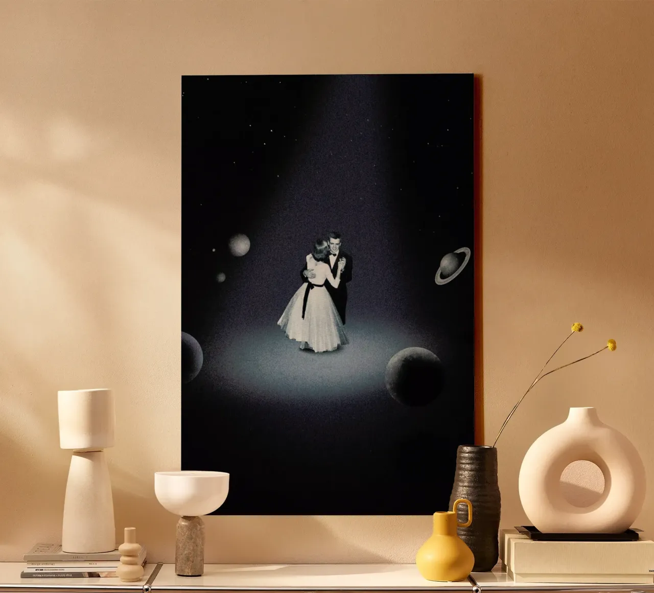 Center Of The Universe canvas met Baklijst van Maarten Léon
