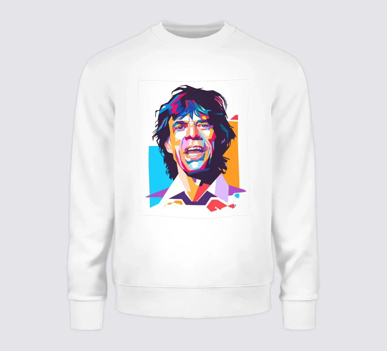 Ritratto pop art di Mick Jagger felpa da Hantamrata