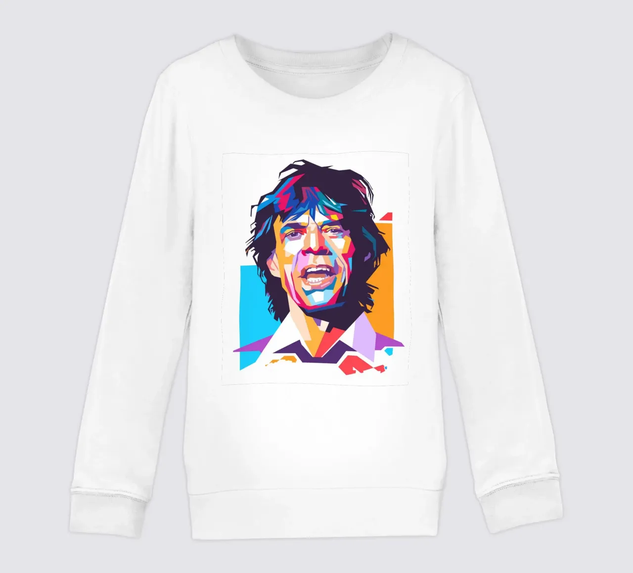 Ritratto pop art di Mick Jagger felpa bambino da Hantamrata