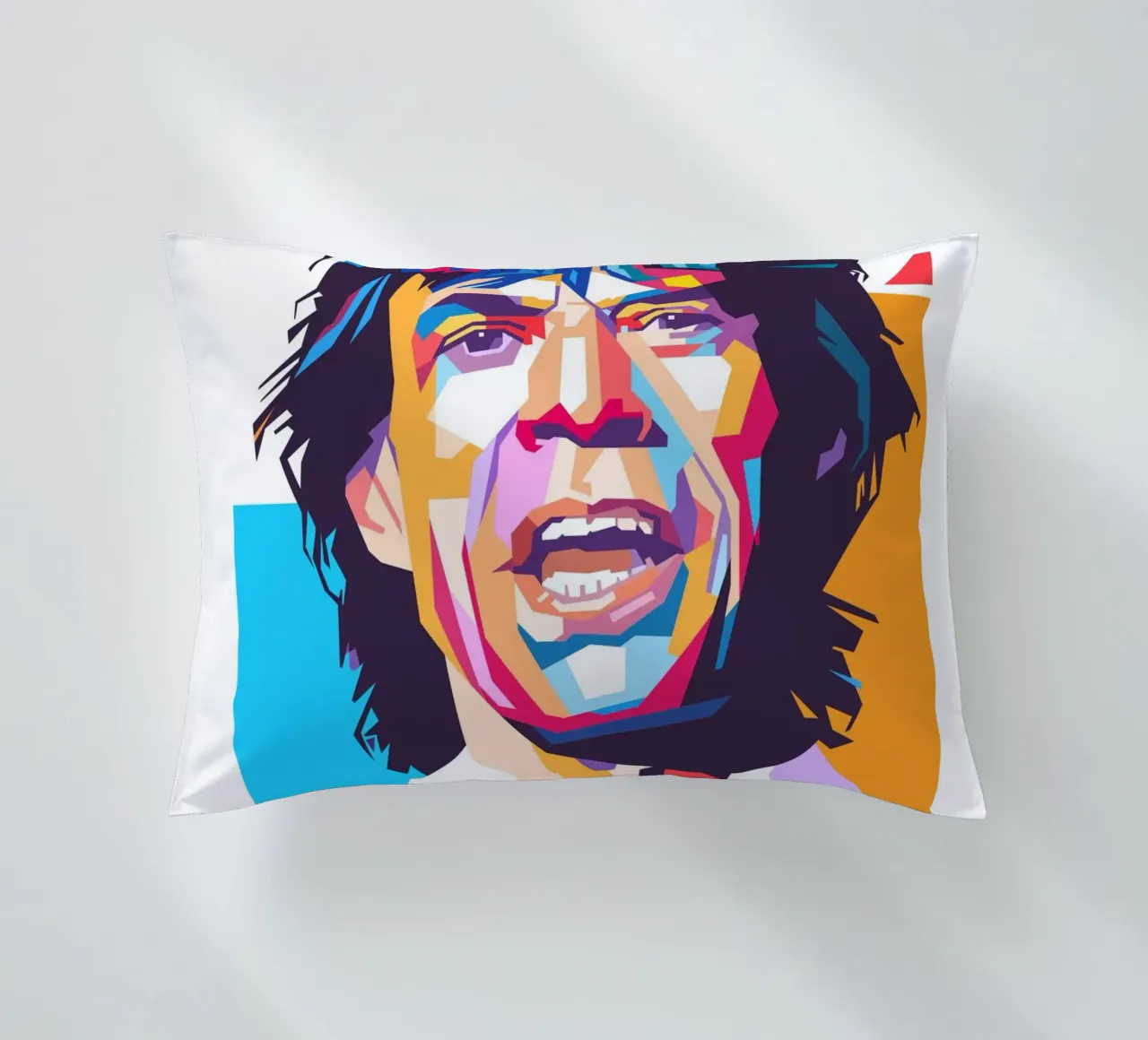 Ritratto pop art di Mick Jagger cuscino da Hantamrata