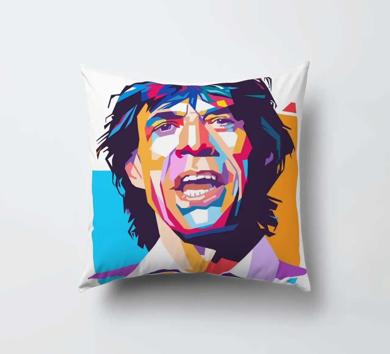 Ritratto pop art di Mick Jagger cuscino da Hantamrata