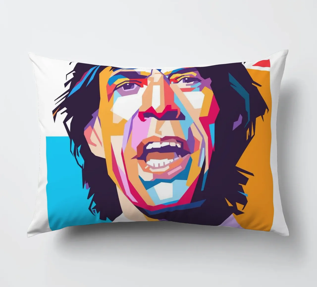 Ritratto pop art di Mick Jagger cuscino da Hantamrata