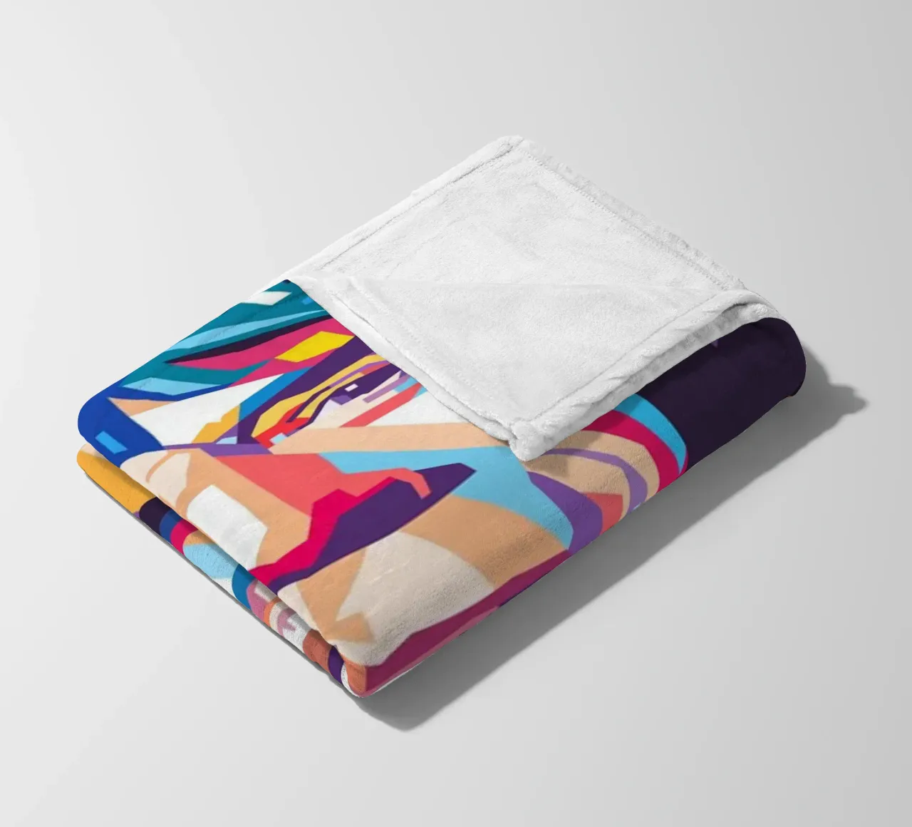 Mick Jagger pop art portrait fleece blanket by Hantamrata