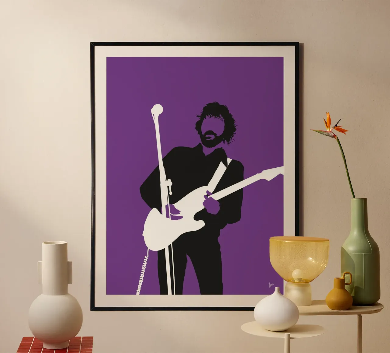 No141 ERIC CLAPTON carta hahnemühle da Iconic Rockstars