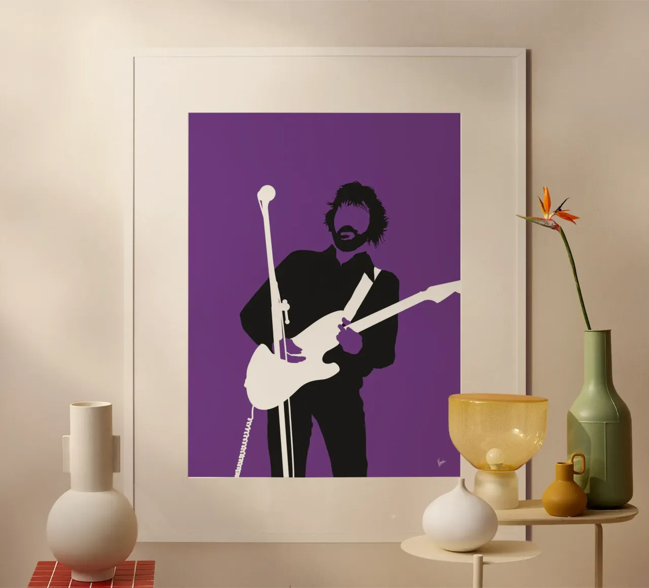 No141 ERIC CLAPTON carta hahnemühle da Iconic Rockstars