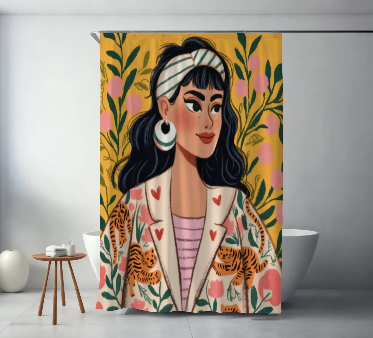 Wild Fashion Statement shower curtain by Atelier Tiga