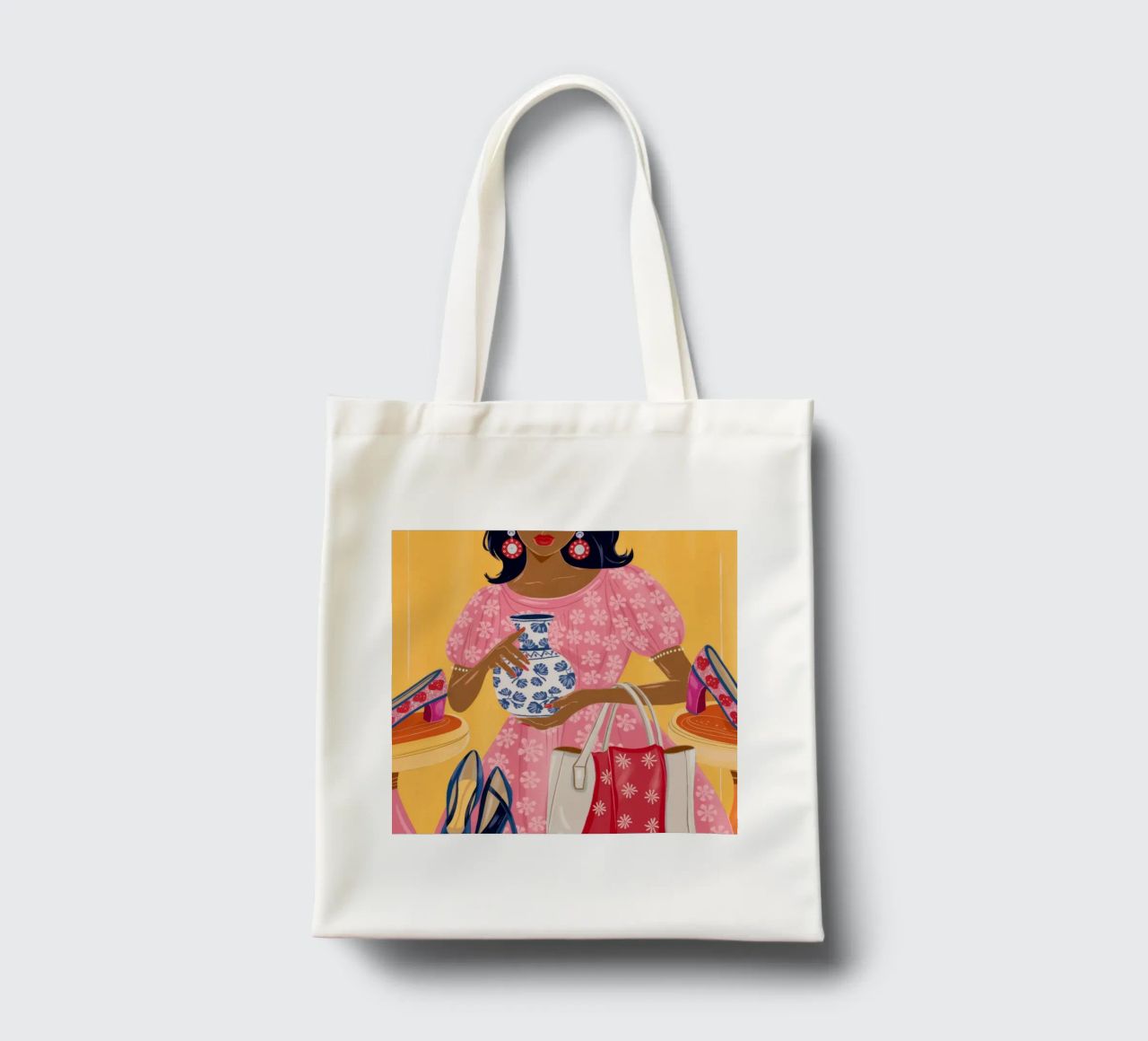 Schicker Einkaufsbummel Jutebeutel von Atelier Tiga