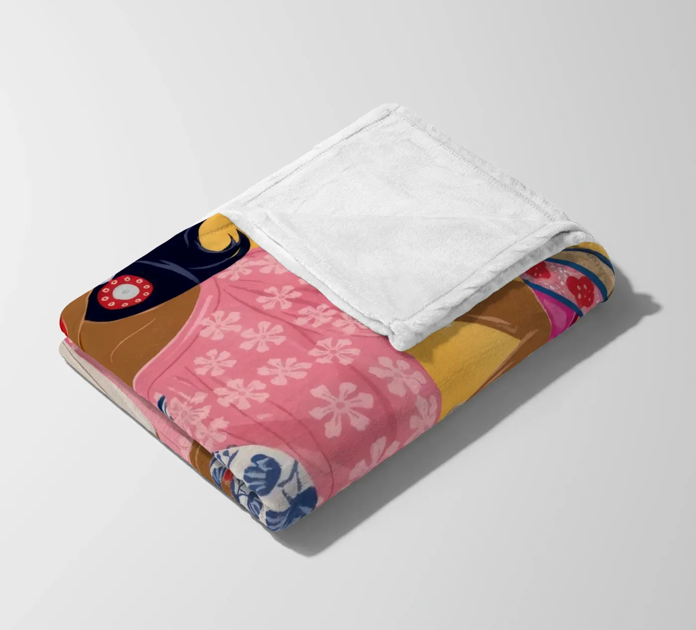 Schicker Einkaufsbummel Fleecedecke von Atelier Tiga