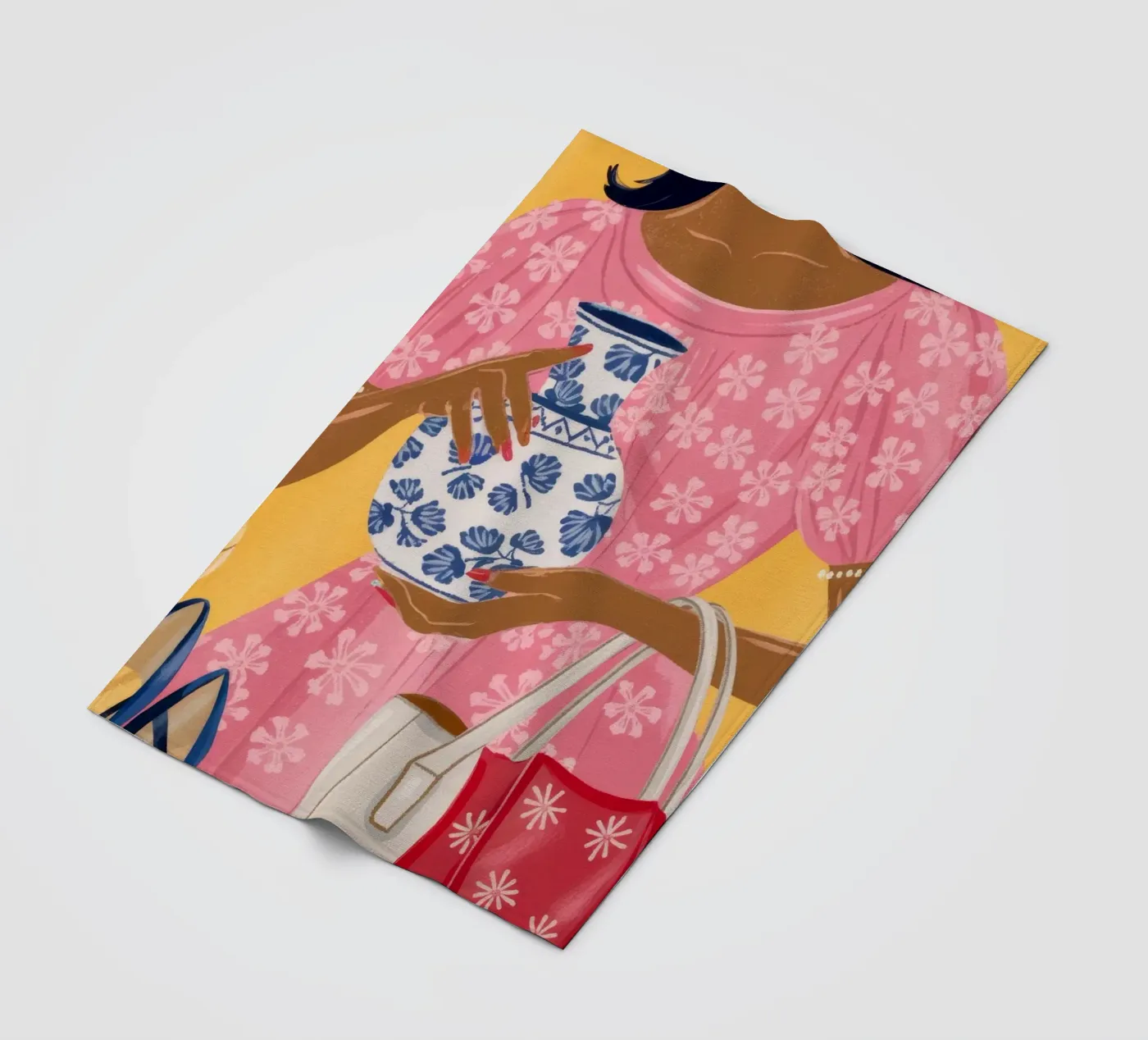 Schicker Einkaufsbummel Fleecedecke von Atelier Tiga