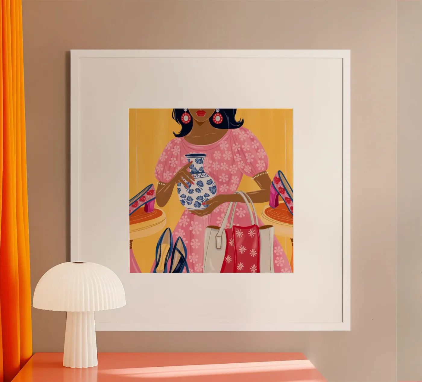 Chique winkelen poster van Atelier Tiga