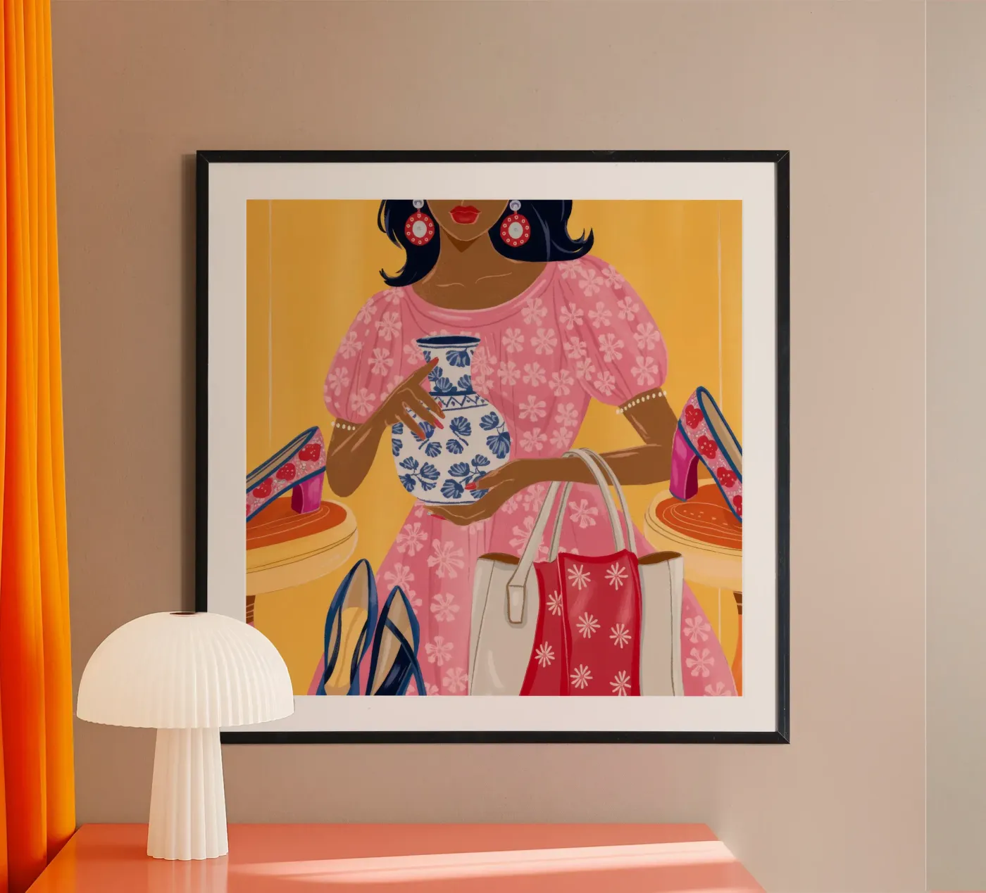 Chique winkelen poster van Atelier Tiga