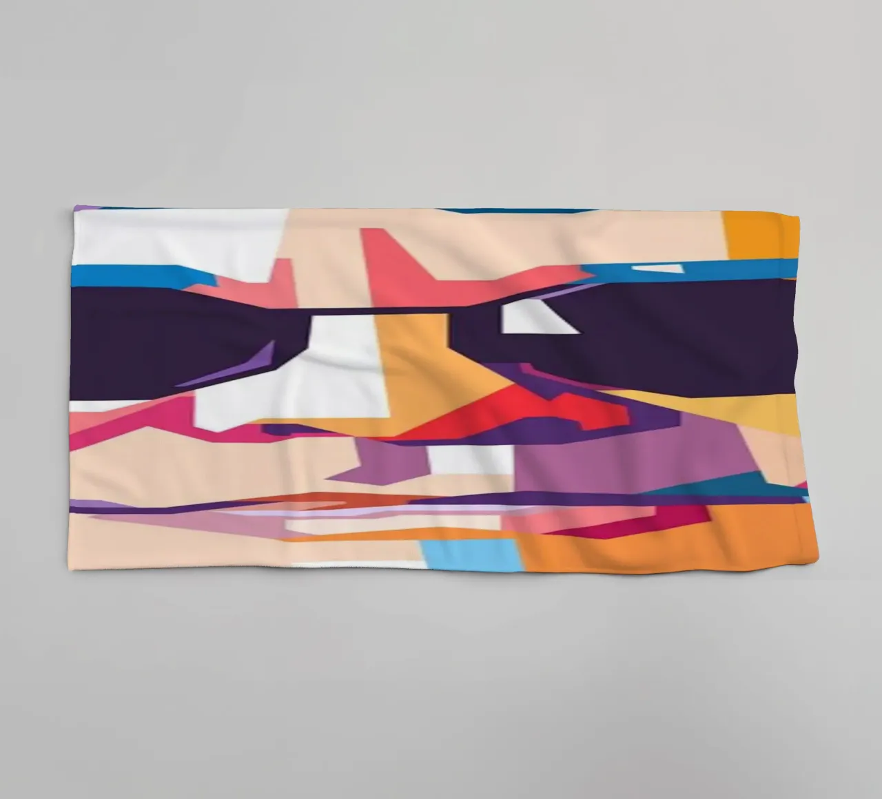 Elton John colorful pop art portrait towel by Hantamrata